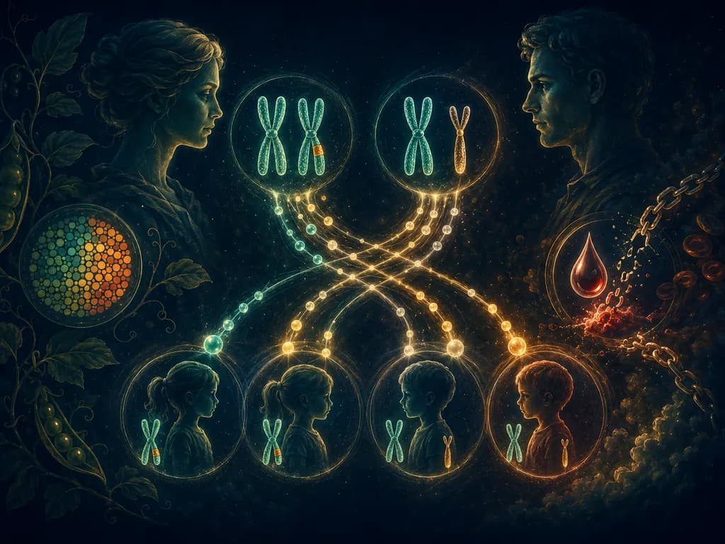 Dziedziczenie sprzężone z płcią — ilustracja