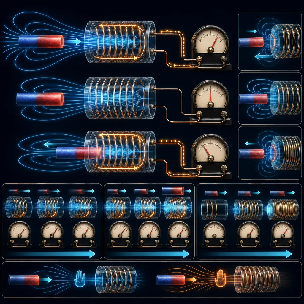 Indukcja elektromagnetyczna — prawo Faradaya i reguła Lenza
