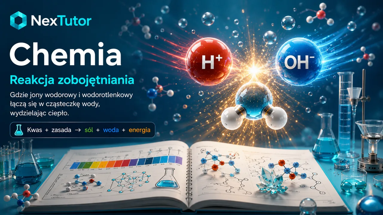 Reakcja zobojętniania — H⁺ + OH⁻ → H₂O